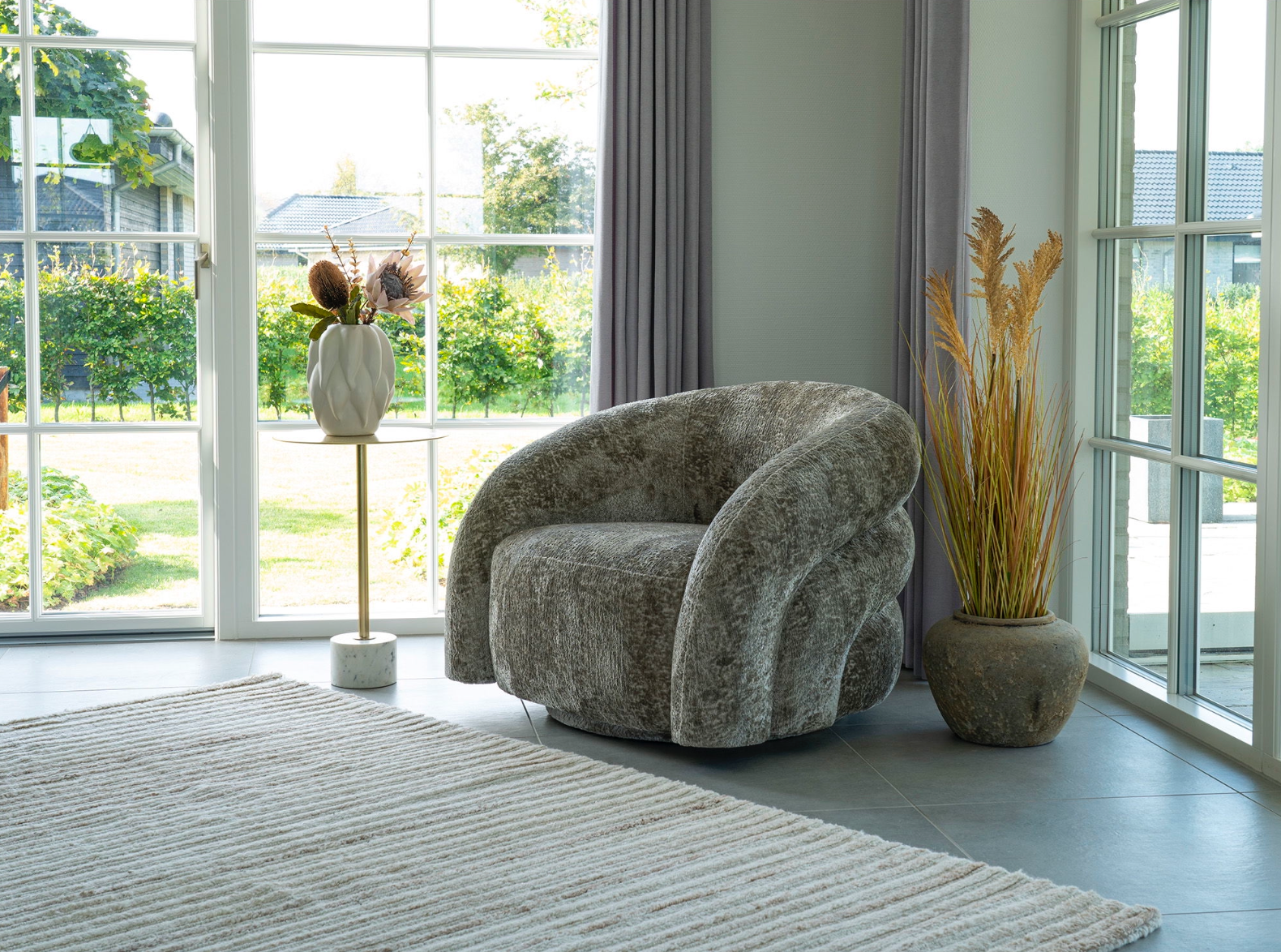 House Nordic Fauteuil Valletta Draaibaar - Naturel